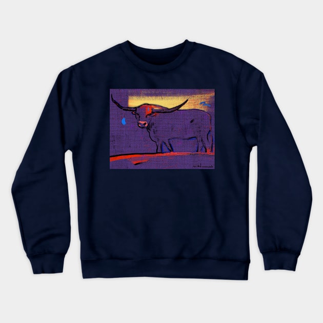 Bull Crewneck Sweatshirt by IlyaArtist